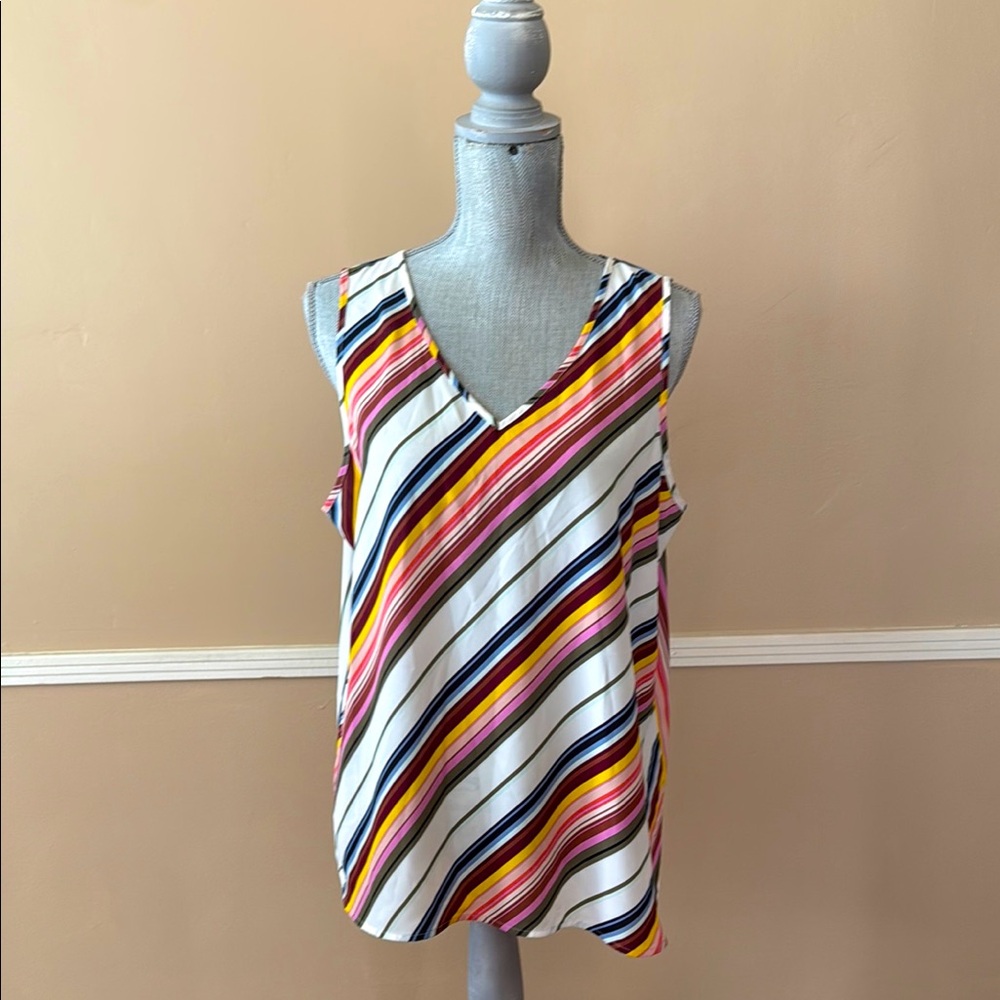 Apt. 9 COLORFUL STRIPED SLEEVELESS TOP SIZE LARGE 🌟EUC🌟